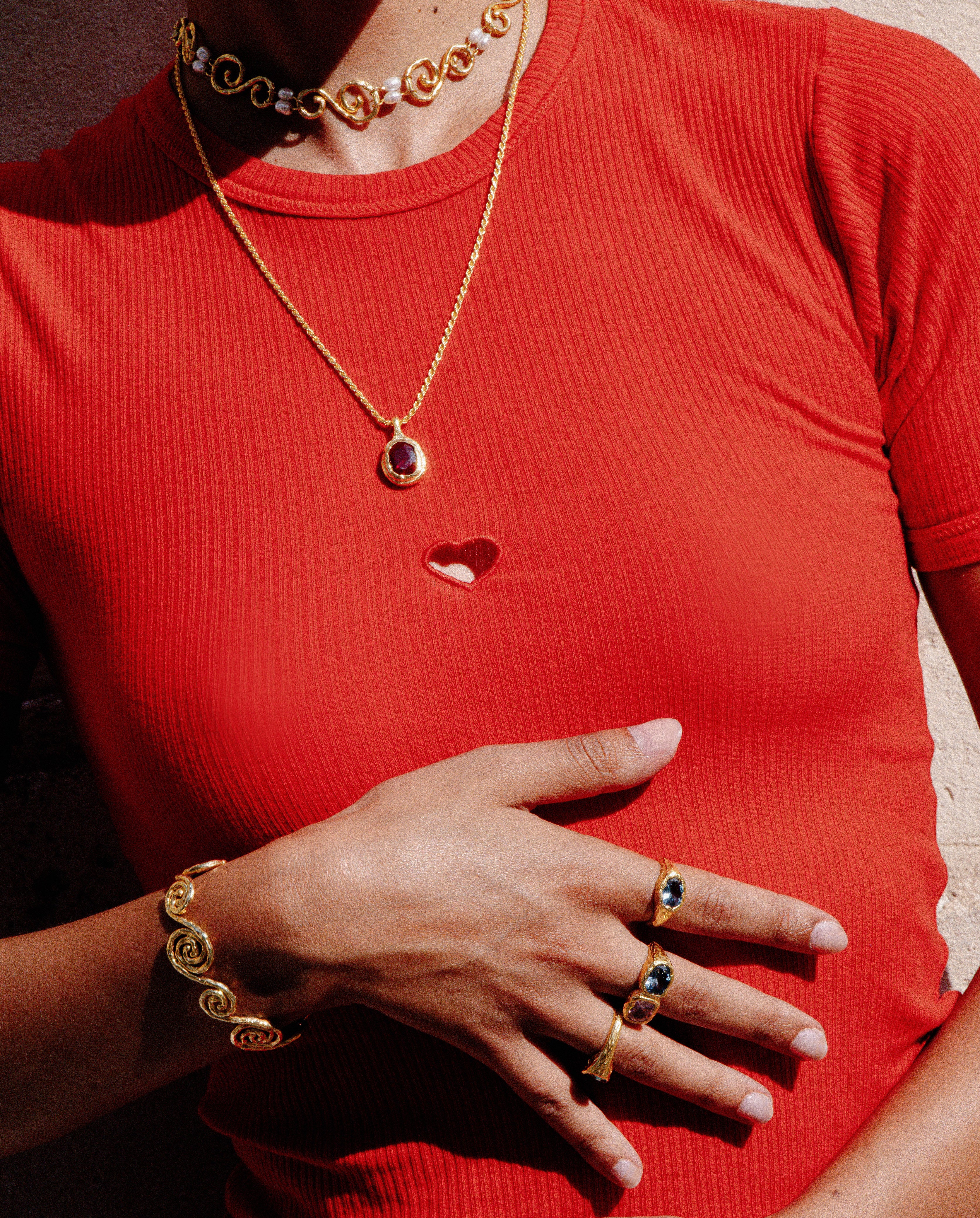 Gold Audrey Pink & Sky Blue