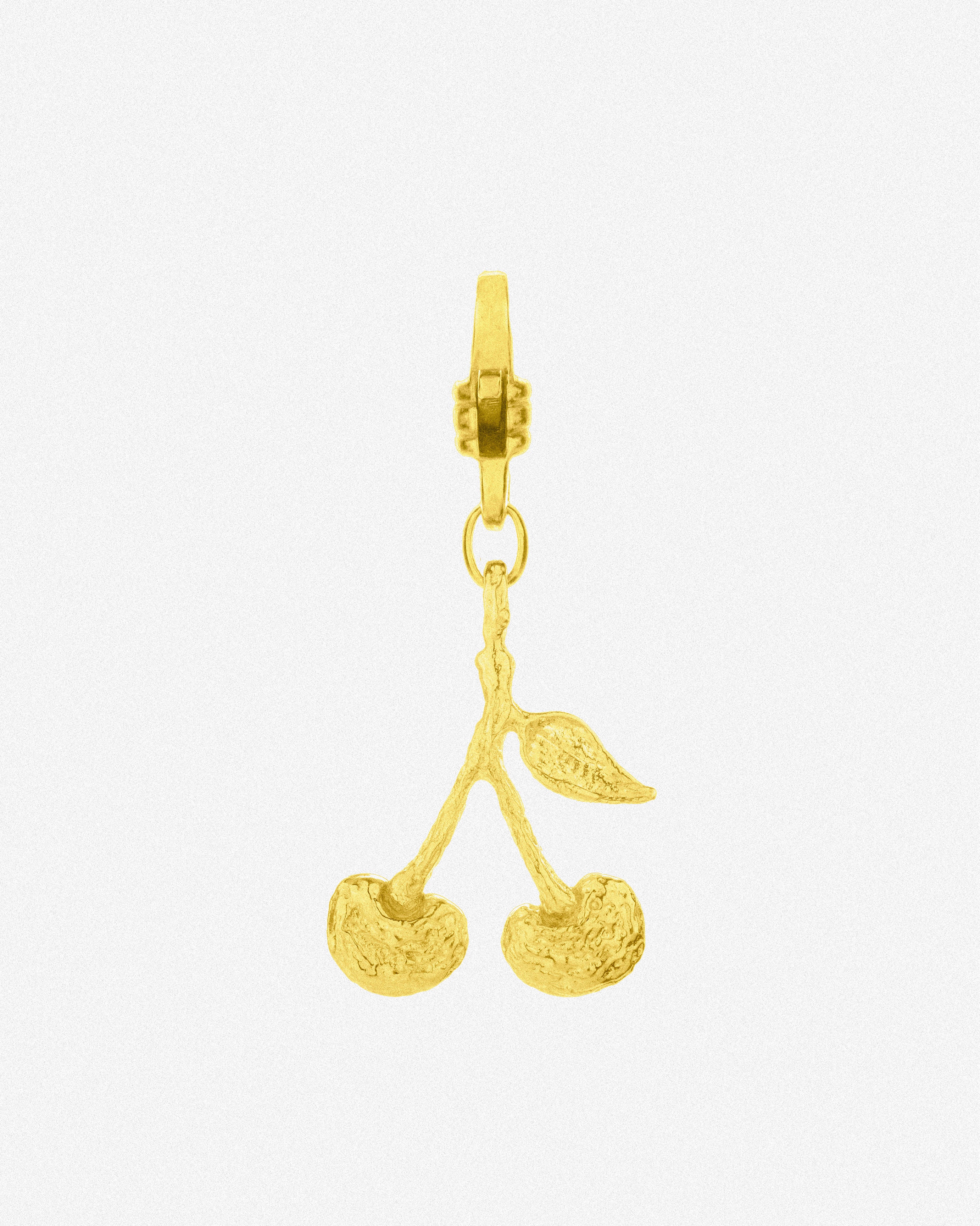 Gold Cherry Charm