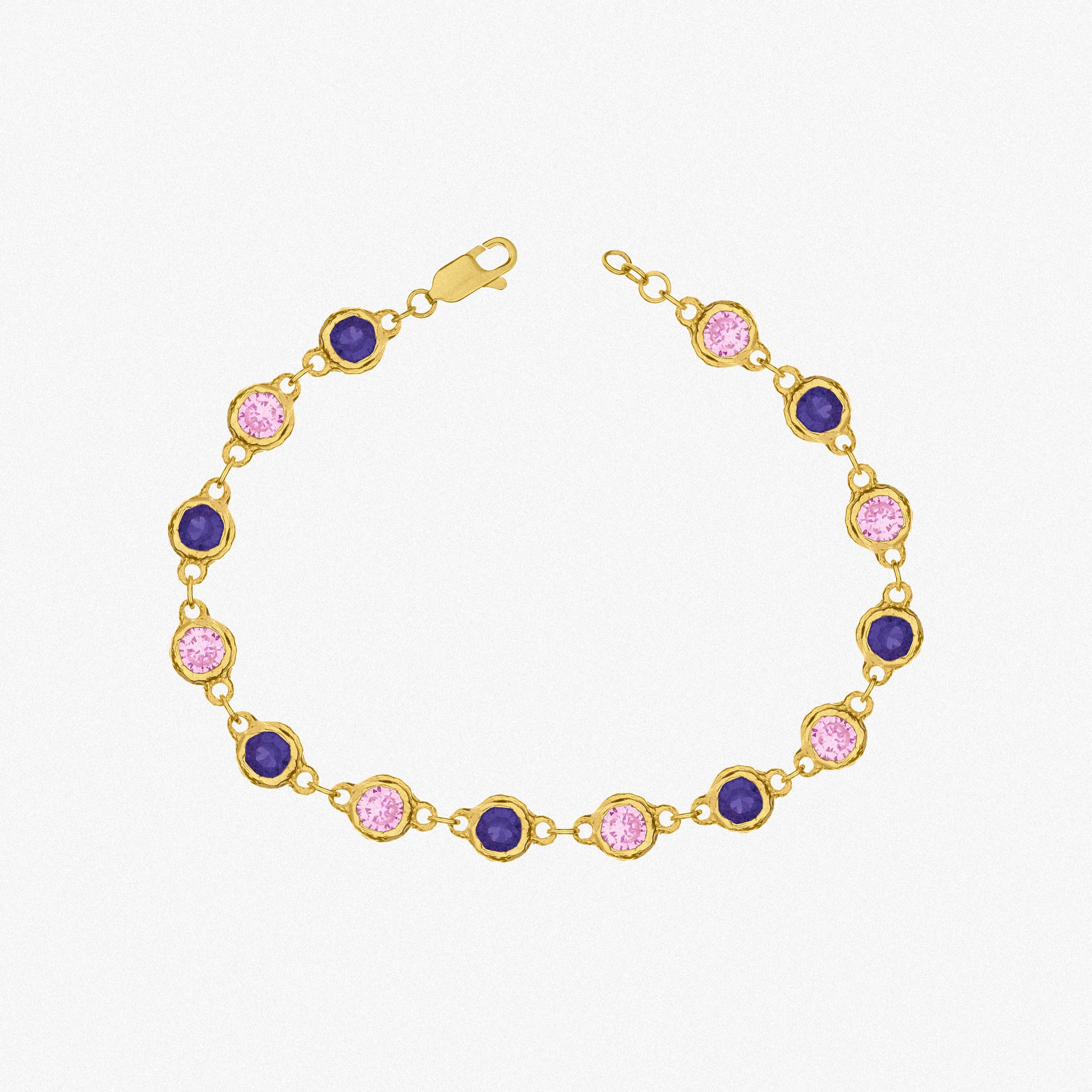 Gold Madeleine Purple & Pink