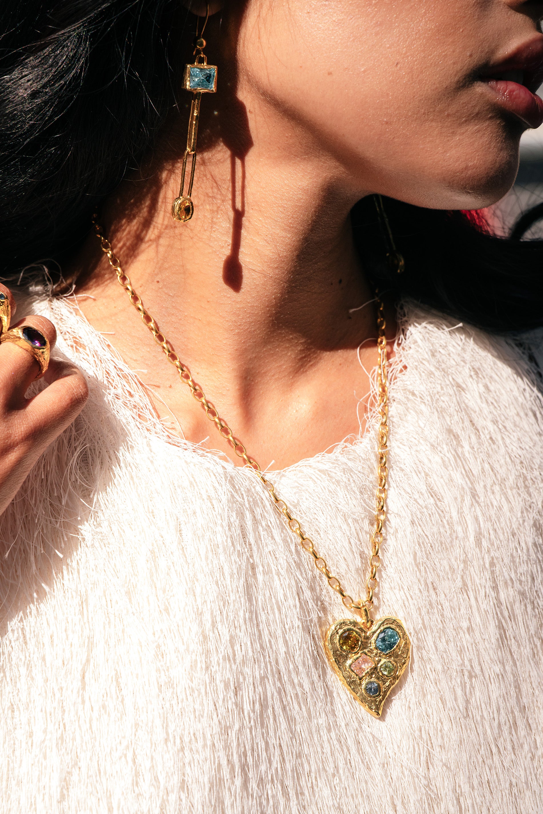 Gold Claire Blue & Yellow