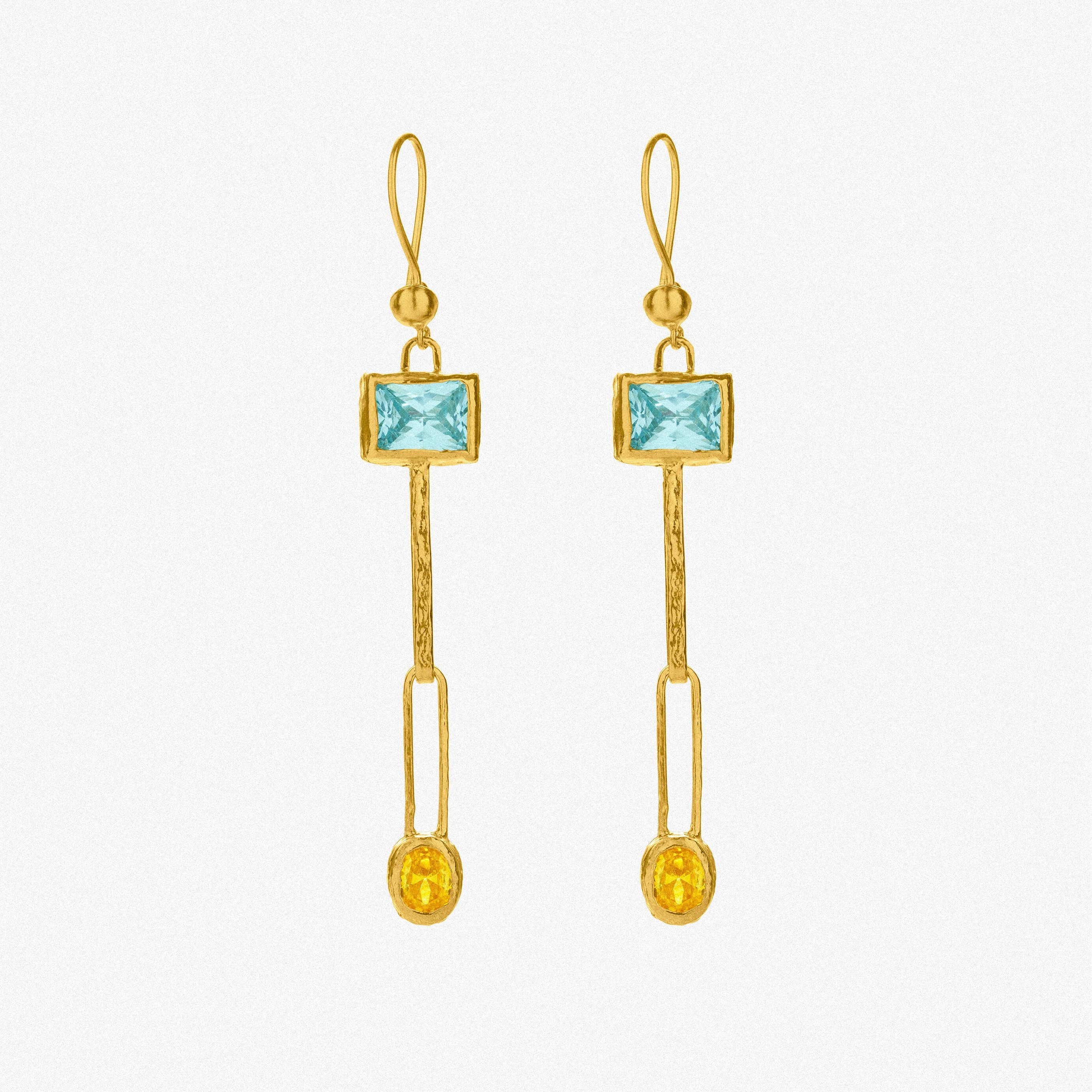 Gold Claire Blue & Yellow