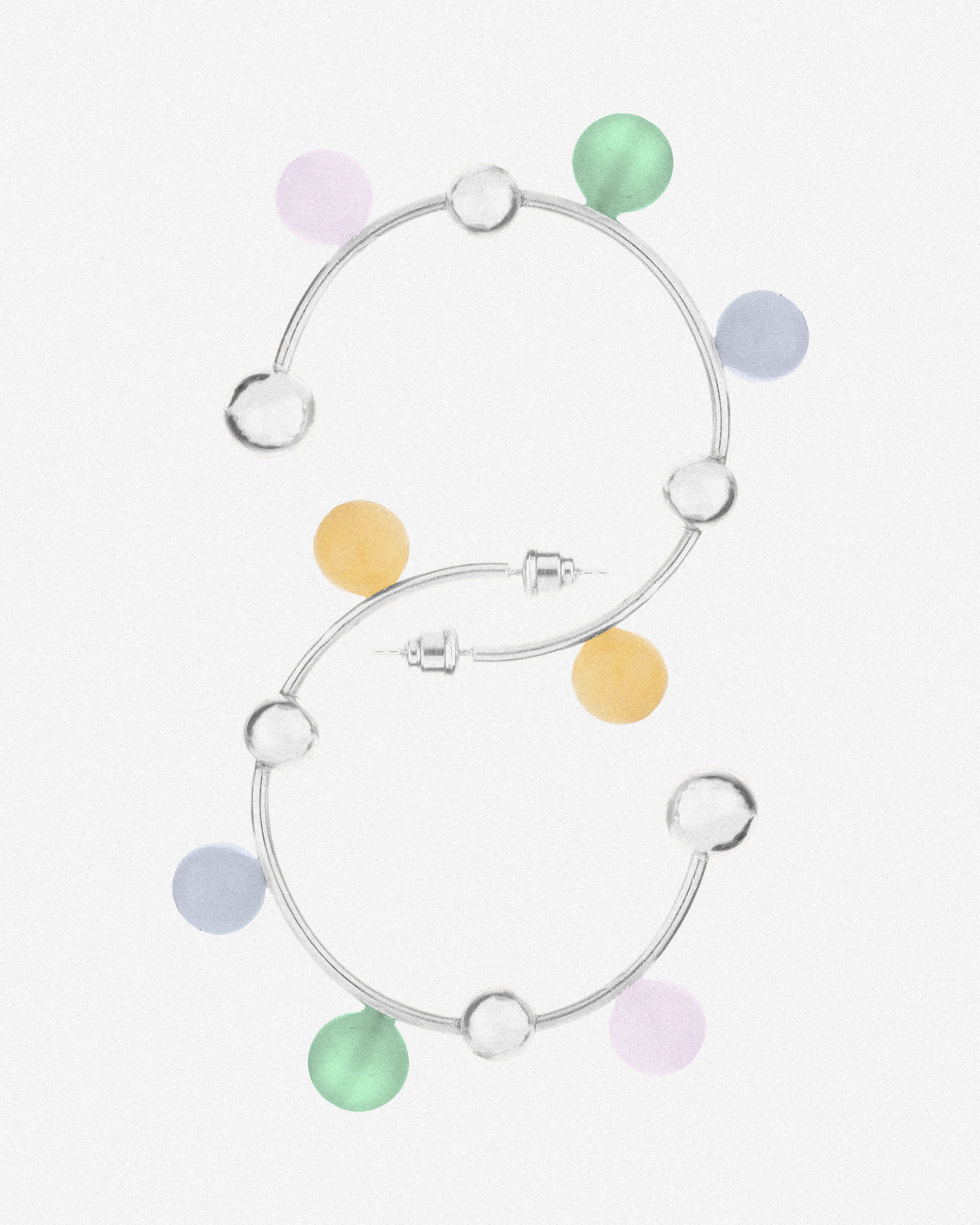 Silver Halo Earrings