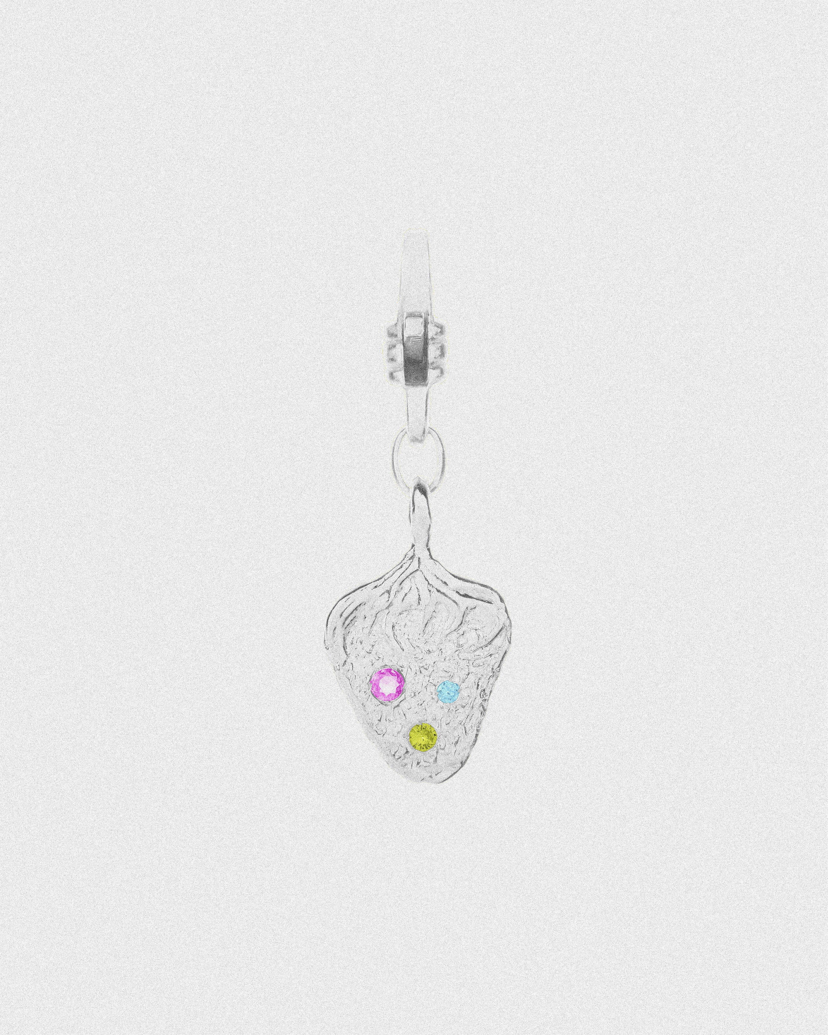 Silver Strawberry Charm