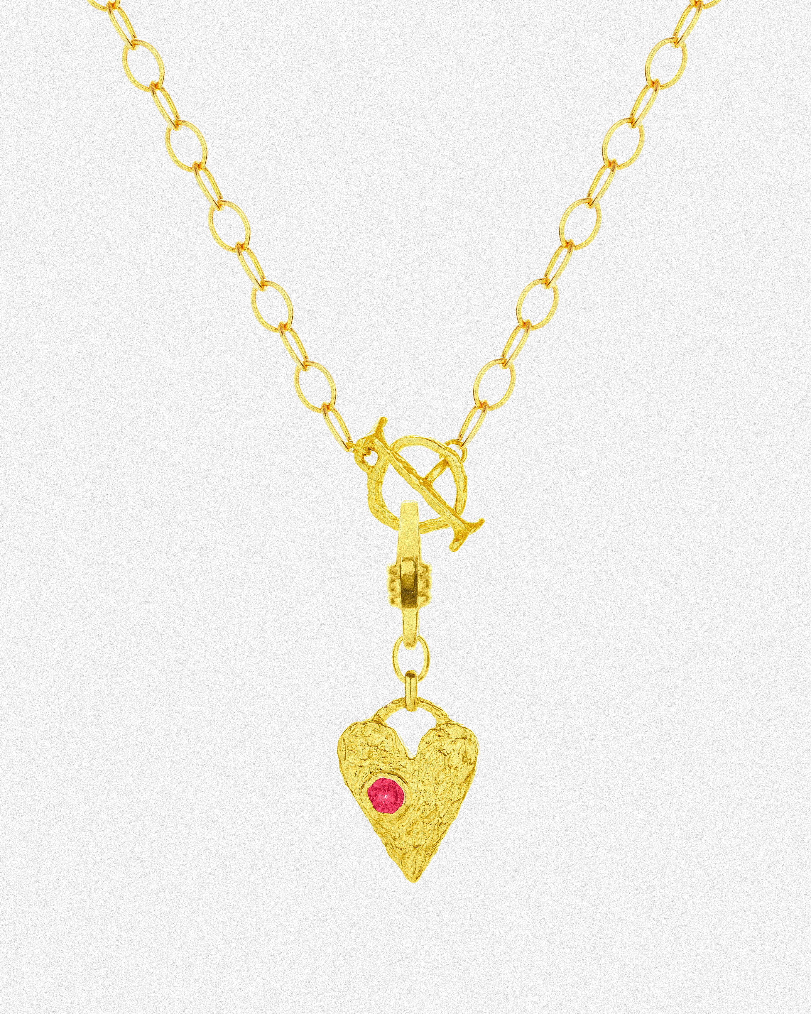 Gold Juniper / Fuchsia Heart