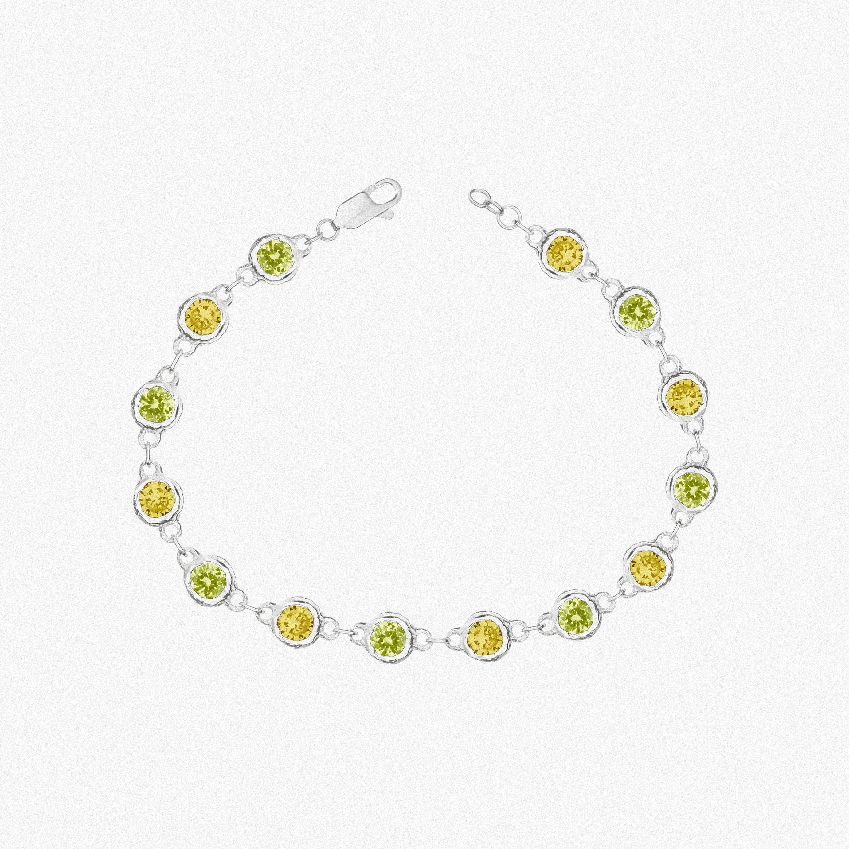 Silver Madeleine Green & Yellow