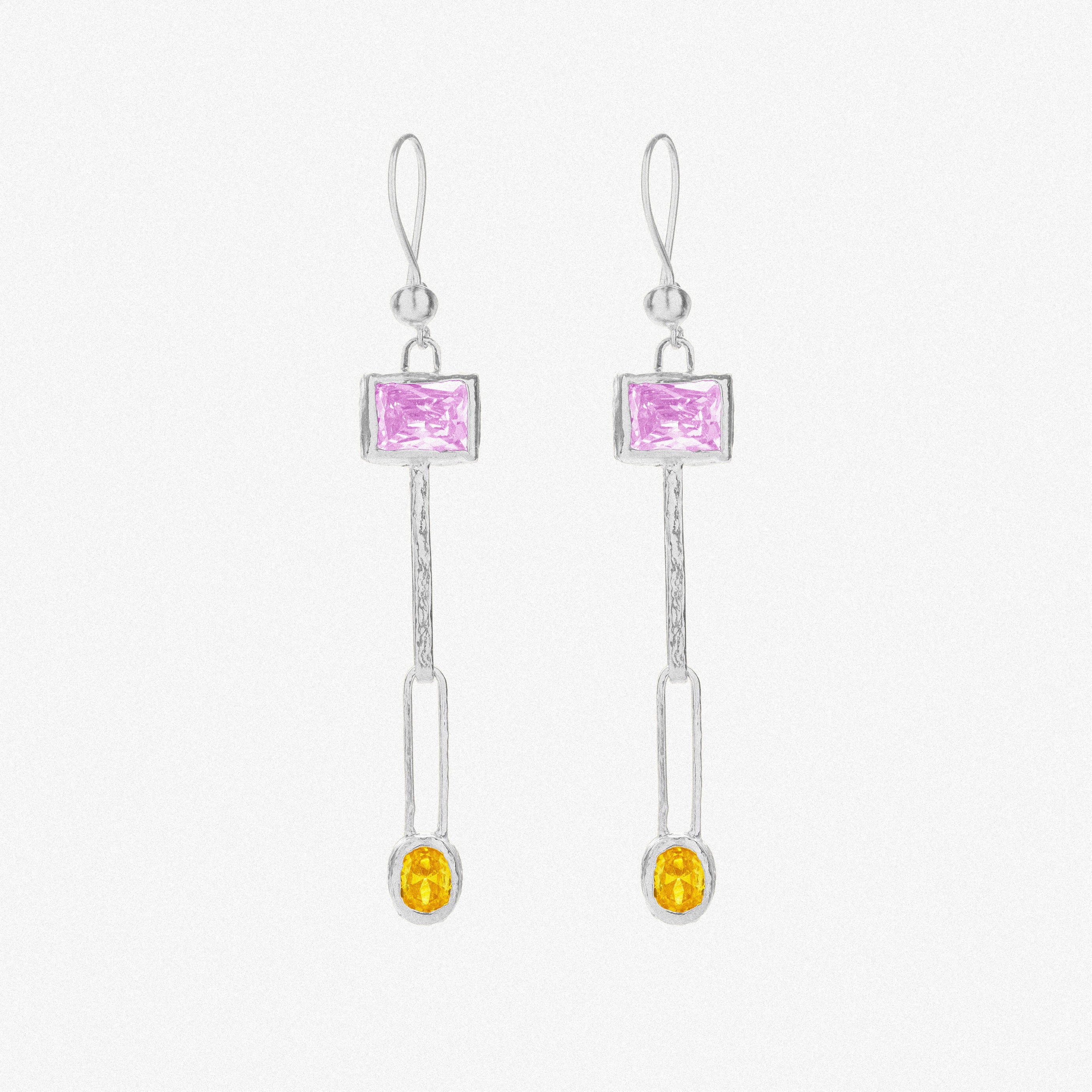 Silver Claire Pink & Yellow