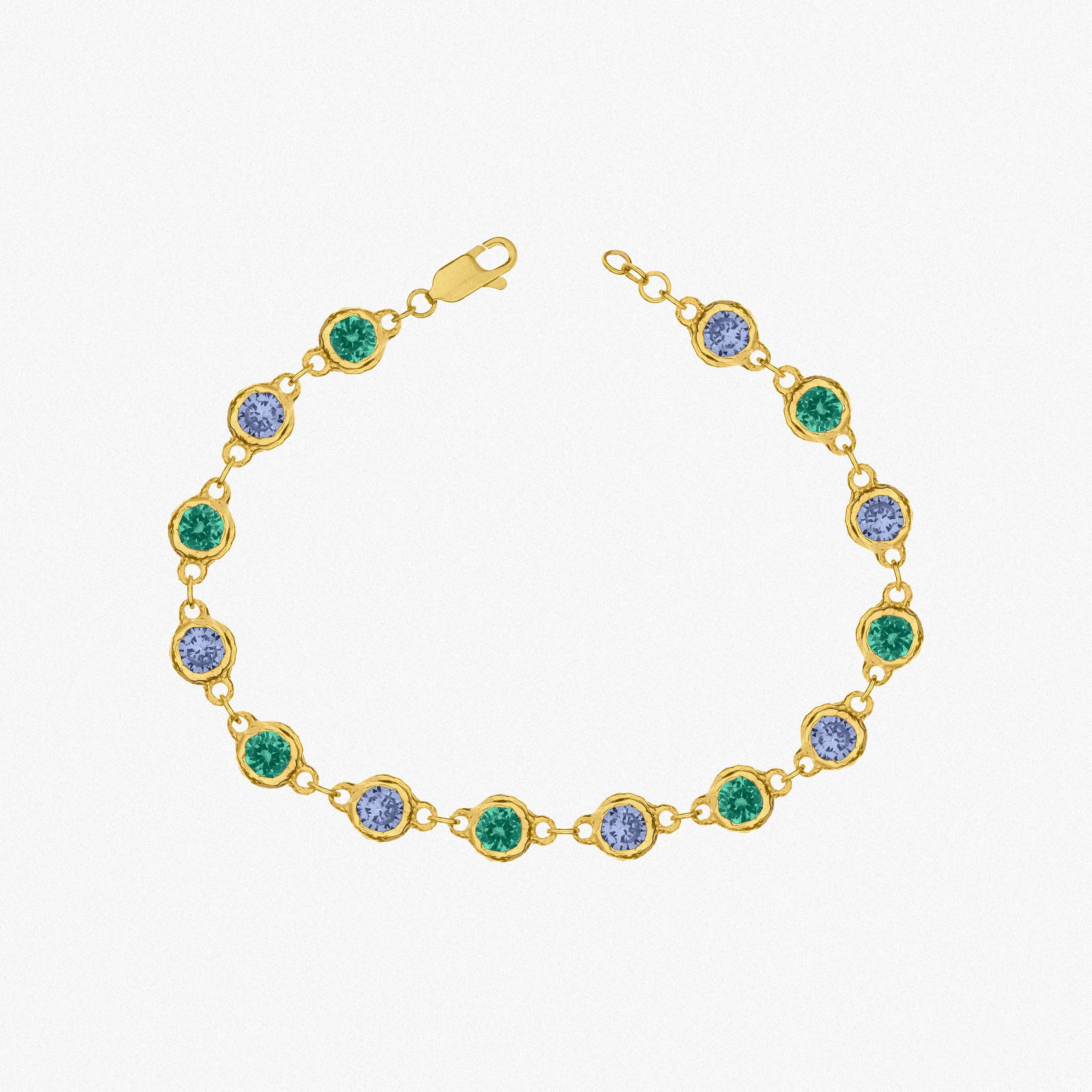 Gold Madeleine Blue & Green
