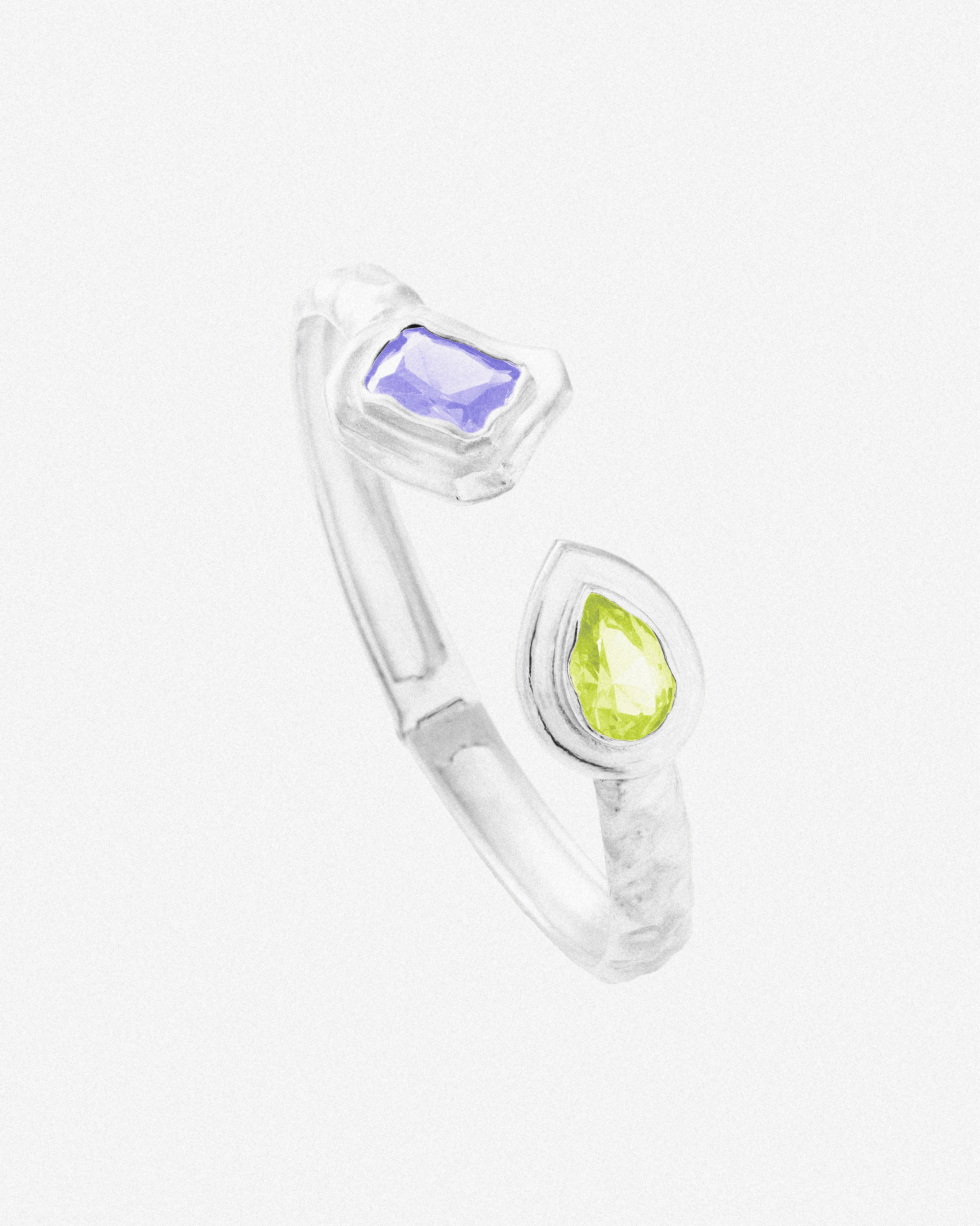 Silver Julia Lilac Green